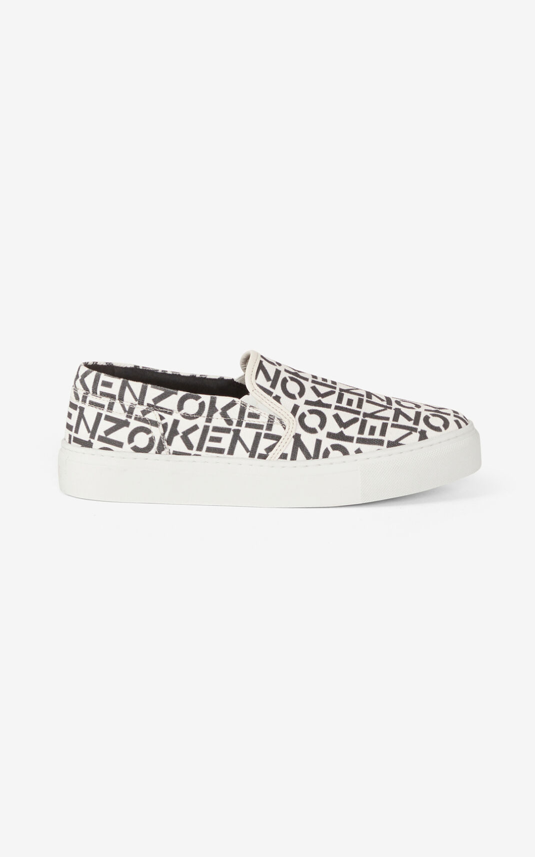 Kenzo K Skate Monogram laceless Sneakers Dame - Grå DK-935372